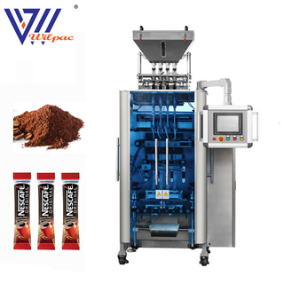 Machine de conditionnement verticale automatique de poudre de café de bâton de nourriture multi-ligne de remplissage et de scellage